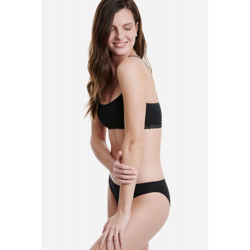 WALK - Γυναικείο Slip Bamboo Μονόχρωμο Σετ 2 Τεμαχίων