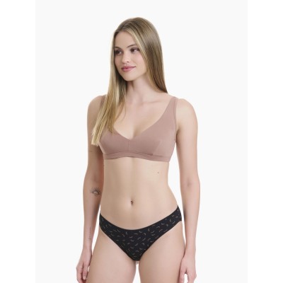 WALK - Γυναικείο Slip Bamboo με Σχέδιο Σετ 2 Τεμαχίων