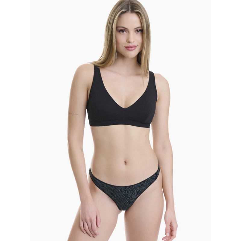 WALK - Γυναικείο Thong Bamboo με Σχέδιο Σετ 2 Τεμαχίων