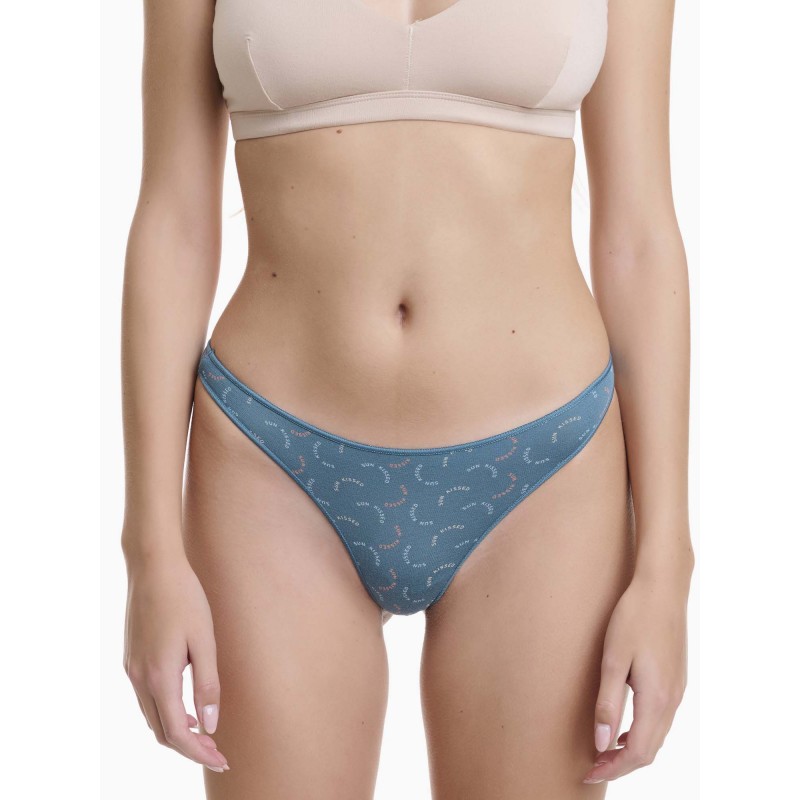 WALK - Γυναικείο Thong Bamboo με Σχέδιο SUNKISSED Σετ 2 Τεμαχίων