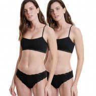 Walk Lace Brief από Bamboo Σετ 2 Τεμαχίων