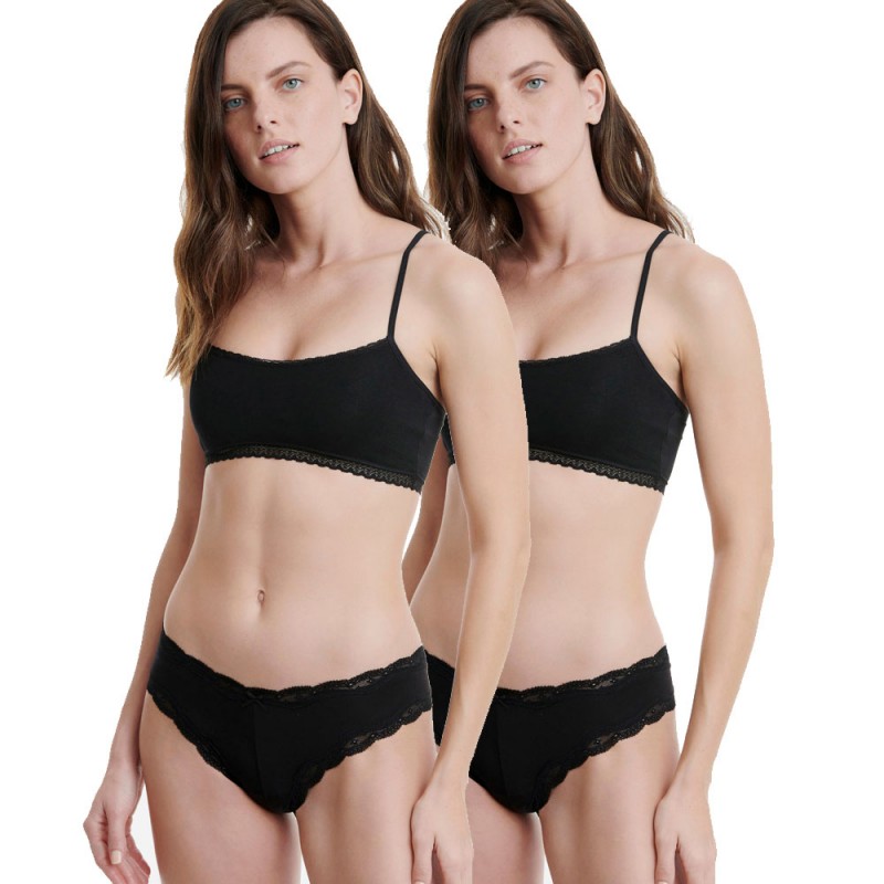 Walk Lace Brief από Bamboo Σετ 2 Τεμαχίων