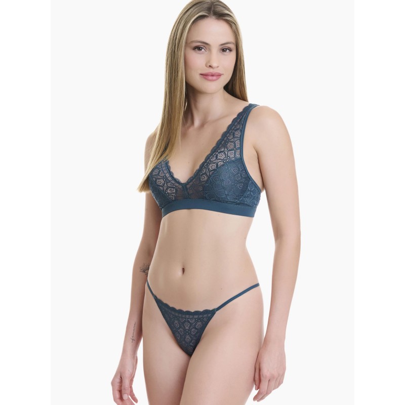WALK - Γυναικείο G-string από Δαντέλα με Λεπτό Κορδονάκι στο Πλάι
