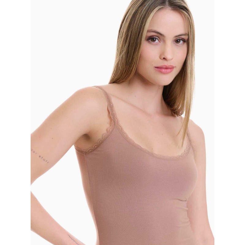 WALK - Γυναικείο Top από BAMBOO με Τιράντα Δαντέλα