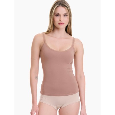 WALK - Γυναικείο Top από BAMBOO με Τιράντα Δαντέλα