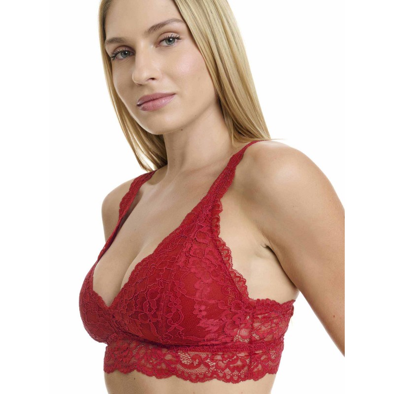 WALK - Γυναικείο Bralette από Δαντέλα με Αφαιρούμενα Pads