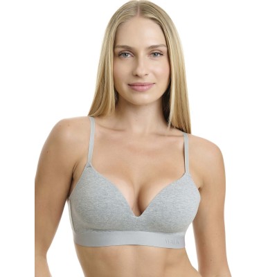 WALK - Γυναικείο Βαμβακερό Σουτιέν με Λάστιχο και Ελαφριά Ενίσχυση