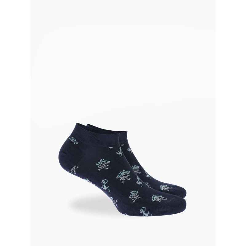 WALK - Ανδρική Κάλτσα Bamboo Κοφτή με Σχέδιο