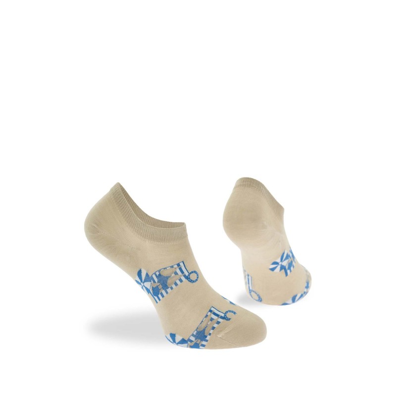 WALK - Γυναικεία Κάλτσα Sneaker Bamboo με Σχέδιο