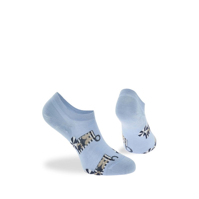 WALK - Γυναικεία Κάλτσα Sneaker Bamboo με Σχέδιο