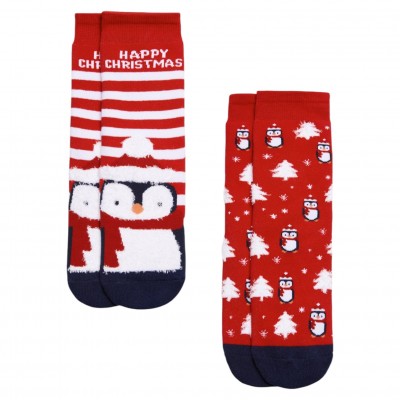 Ysabel Mora - Παιδική Χριστουγεννιάτικη Kάλτσα Thermal με Αντιολισθητική Σόλα X-MAS Gift Box 2Pack