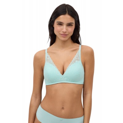 Ysabel Mora - Γυναικείο Τριγωνικό Σουτιέν Χωρίς Μπανέλα με Ενίσχυση και Δαντέλα σε Φλοράλ Σχέδιο Cup B,C