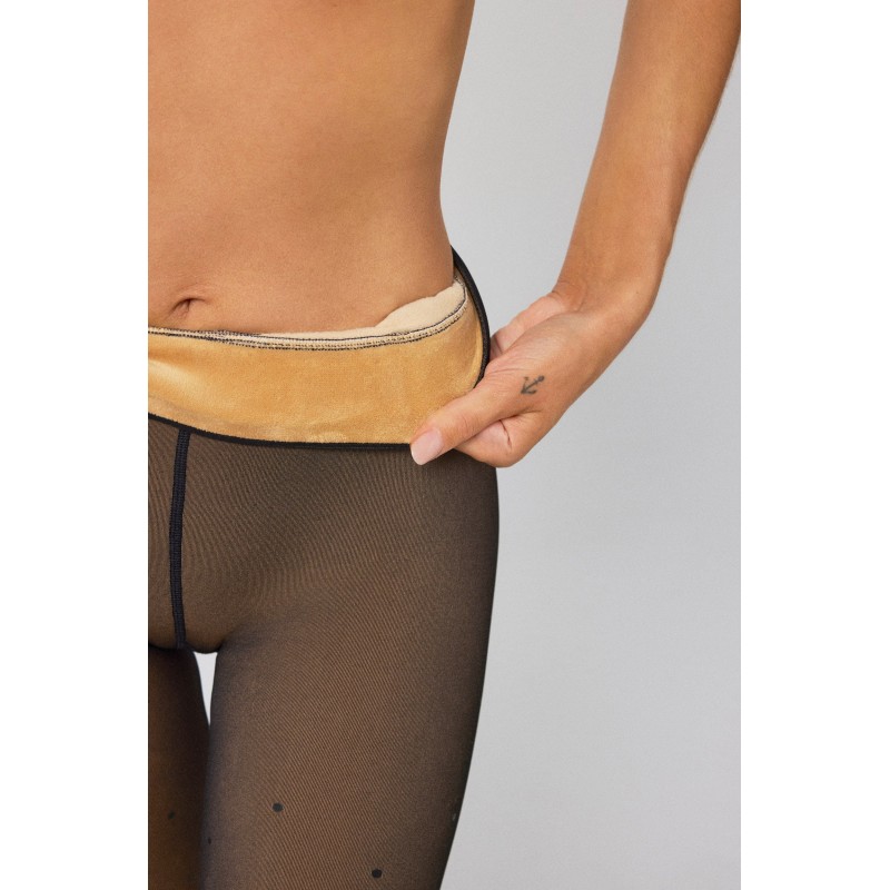 Ysabel Mora - Γυναικείο Καλσόν 160Den με Εφέ Διαφάνειας και Σχέδιο Πουά