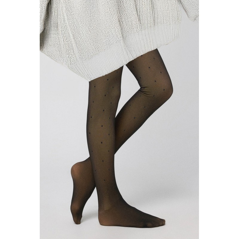 Ysabel Mora - Γυναικείο Καλσόν 160Den με Εφέ Διαφάνειας και Σχέδιο Πουά