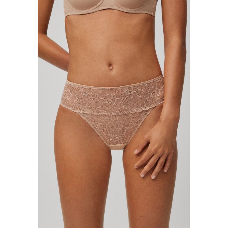 Ysabel Mora - Γυναικείο Σλιπ Nude Lace Midi Panty