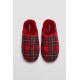 Ysabel Mora - Ανδρικές Παντόφλες με Κόκκινο Καρό Σχέδιο XMAS