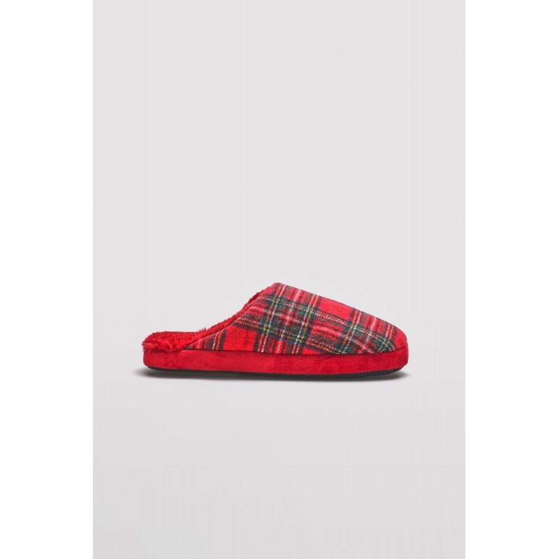 Ysabel Mora - Ανδρικές Παντόφλες με Κόκκινο Καρό Σχέδιο XMAS