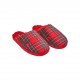 Ysabel Mora - Ανδρικές Παντόφλες με Κόκκινο Καρό Σχέδιο XMAS