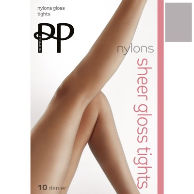 Pretty Polly - Γυναικείο Καλσόν Nylon 10 Denier Gloss Tights Pewter