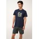 Ανδρική Βαμβακερή Πυτζάμα Spicy BLUE (24650-BLUE)
