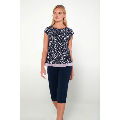 Πυτζάμα με Κάπρι Παντελόνι BLUE MOON (20109-BLUE MOON)