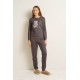 Γυναικεία Φούτερ Πυτζάμα με Μανσέτες GRAY MAUVE (23988-GRAY MAUVE) Γυναικεία Φούτερ Πυτζάμα με Μανσέτες GRAY MAUVE (23988-GRAY MAUVE)