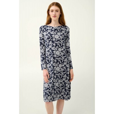 Micromodal Φλοράλ Νυχτικό με Μακριά Μανίκια BLUE BLAZER (23064-BLUE BLAZER)