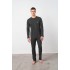Πυτζάμα με Μακρύ Μανίκι DARK GRAY (21902-DARK GRAY)