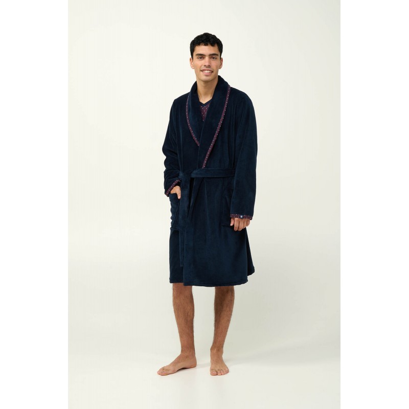Μακριά Σταυρωτή Ανδρική Ρόμπα BLUE (23617-BLUE) Μακριά Σταυρωτή Ανδρική Ρόμπα BLUE (23617-BLUE)