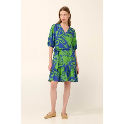 Καλοκαιρινό Φόρεμα από Ποπλίνα GREEN JOLLY (22420-GREEN JOLLY)