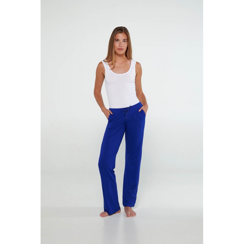 Μονόχρωμο Παντελόνι με Τσέπες BLUE LAPIS (20210-BLUE LAPIS)