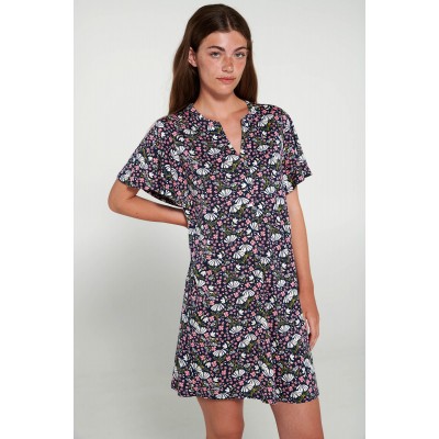 Νυχτικό με Κοντό Μανίκι BLUE OXFORD (20090-BLUE OXFORD)