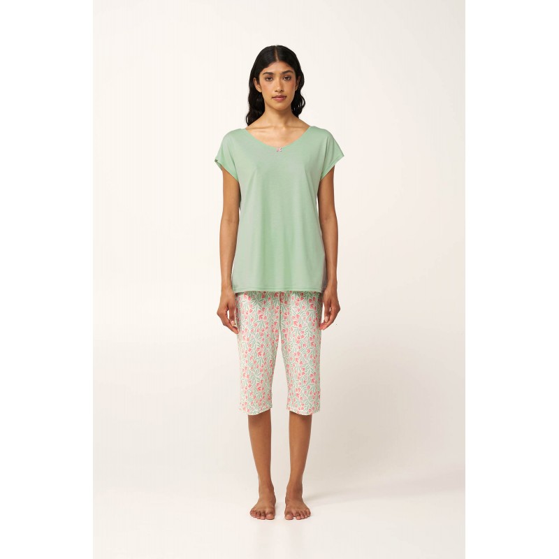 Γυναικεία Cotton-Modal Πυτζάμα MINT GRAY (24072-MINT GRAY)