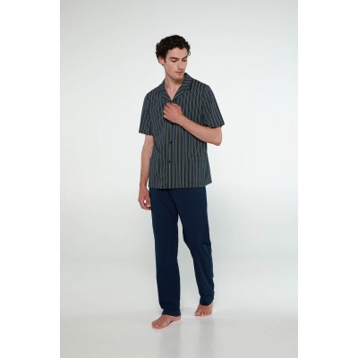 Πυτζάμα με Μακρύ Παντελόνι BLUE OXFORD (20683-BLUE OXFORD)
