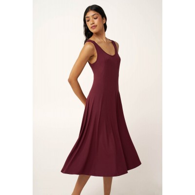 Καλοκαιρινό Αμάνικο Viscose Φόρεμα RED WINDSOR (24485-RED WINDSOR)