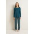 Γυναικεία Micromodal Πυτζάμα με Μακρύ Μανίκι GREEN ATLANTIC (25148-GREEN ATLANTIC)
