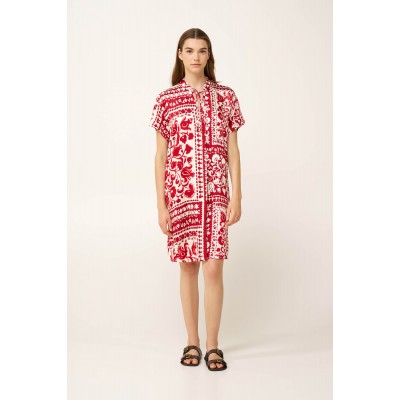 Καλοκαιρινό Φόρεμα από Ποπλίνα RED BERRY (24395-RED BERRY)