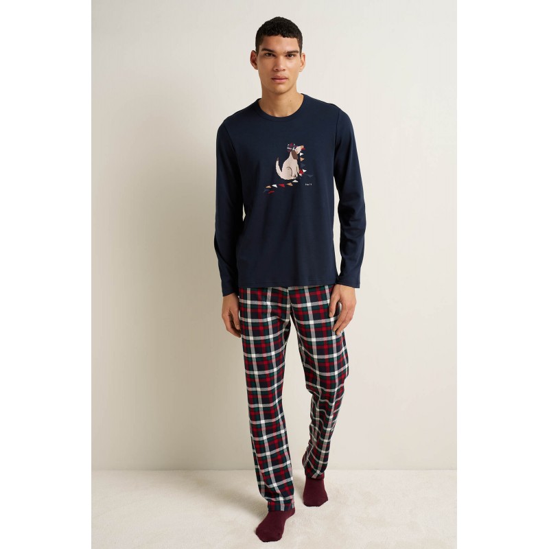 Ανδρική Matching Βαμβακερή Πυτζάμα BLUE (25611-BLUE) Ανδρική Matching Βαμβακερή Πυτζάμα BLUE (25611-BLUE)