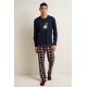 Ανδρική Matching Βαμβακερή Πυτζάμα BLUE (25611-BLUE) Ανδρική Matching Βαμβακερή Πυτζάμα BLUE (25611-BLUE)