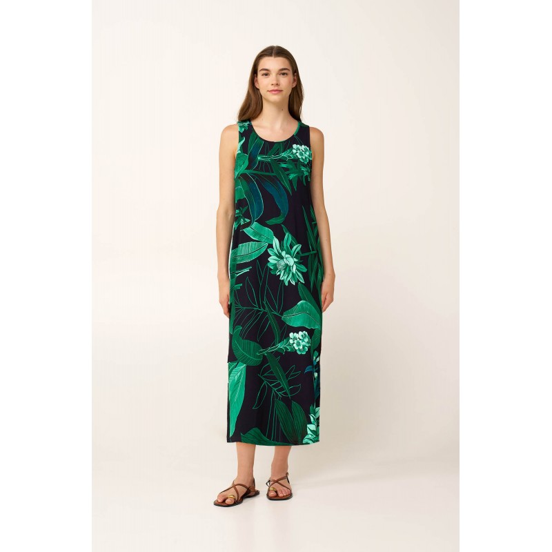 Καλοκαιρινό Viscose Μακρύ Φόρεμα BLUE (24474-BLUE)