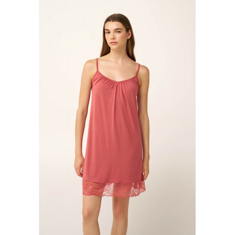 Νυχτικό Micromodal με Τιράντες PINK CEDAR (24039-PINK CEDAR)