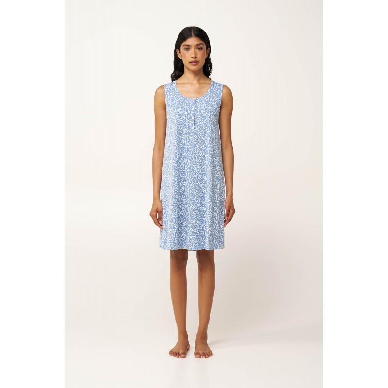 Micromodal Αμάνικο Νυχτικό με Πατιλέτα BLUE RAIN (24091-BLUE RAIN)