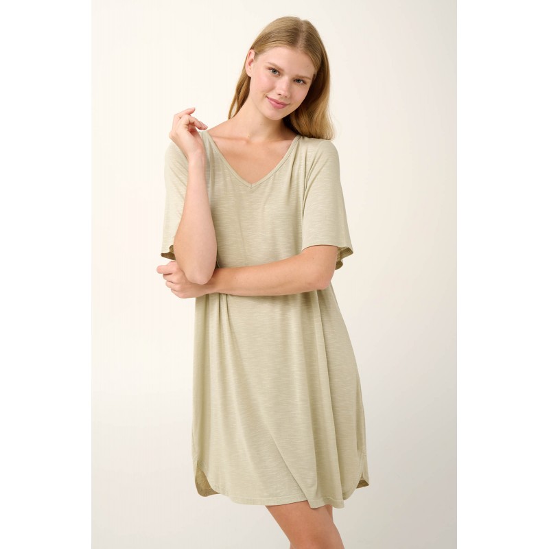 Καλοκαιρινό Φόρεμα από Viscose Flama BEIGE SPRAY (22886-BEIGE SPRAY) Καλοκαιρινό Φόρεμα από Viscose Flama BEIGE SPRAY (22886-BEIGE SPRAY)