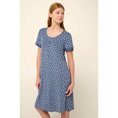 Micromodal Καλοκαιρινό Νυχτικό με Πατιλέτα BLUE RAF (22052-BLUE RAF)