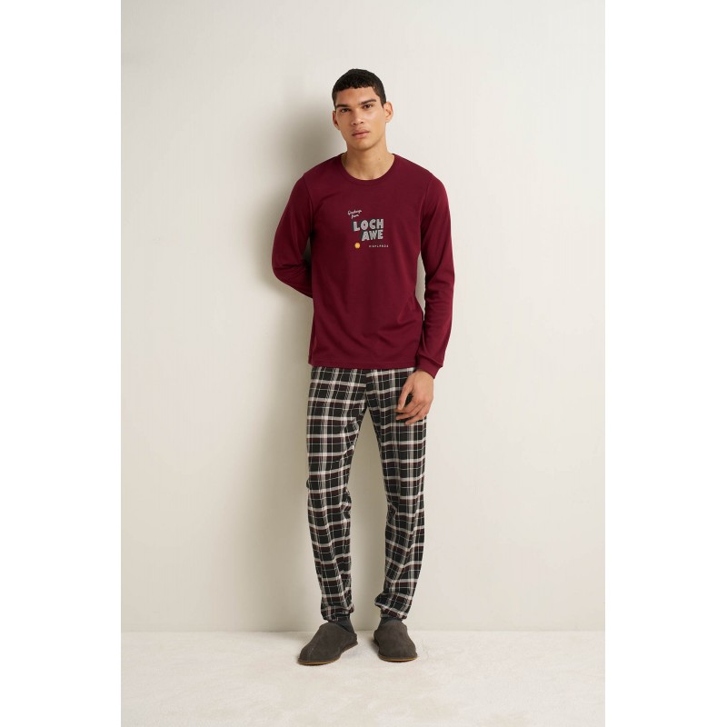 Ανδρική Βαμβακερή Πυτζάμα με Μανσέτες RED WINDSOR (25680-RED WINDSOR) Ανδρική Βαμβακερή Πυτζάμα με Μανσέτες RED WINDSOR (25680-RED WINDSOR)
