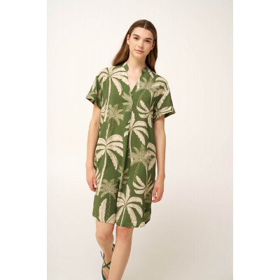 Καλοκαιρινό Tropic Φόρεμα με V GREEN TREETOP (24446-GREEN TREETOP)