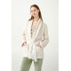 Υπόλευκη Σταυρωτή Fleece Ρόμπα BEIGE SKIN (21361-BEIGE SKIN)