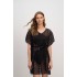 Κοντομάνικο Μονόχρωμο Φόρεμα BLACK (16543-BLACK)