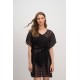 Κοντομάνικο Μονόχρωμο Φόρεμα BLACK (16543-BLACK)