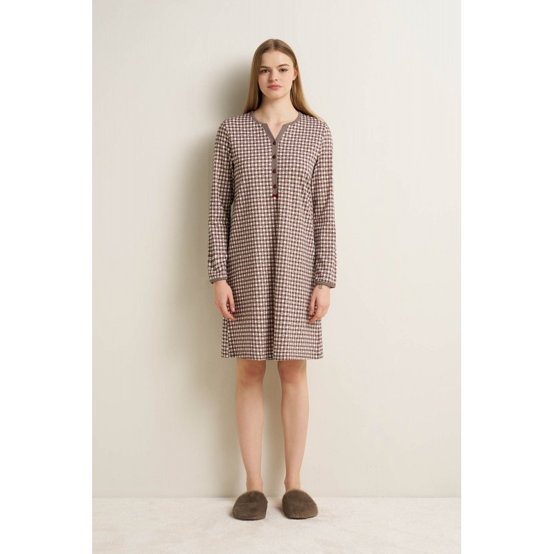 Βαμβακερό Νυχτικό με Πατιλέτα SMOKY PALE (25213-SMOKY PALE) Βαμβακερό Νυχτικό με Πατιλέτα SMOKY PALE (25213-SMOKY PALE)